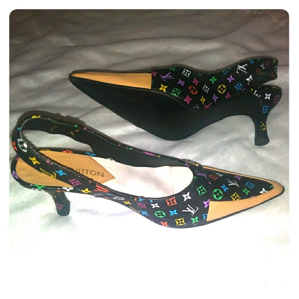 Louis Vuitton Slingback Kitten Heels
